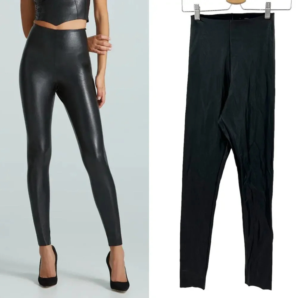 Commando‎ Faux Leather Leggings in Black Size Medium